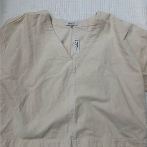 Beige V-Neck Shirt